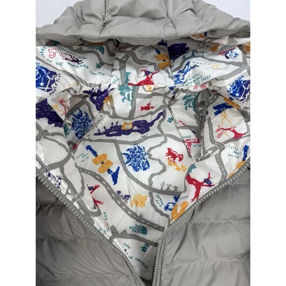 The North Face Little Kids’ Reversible Perrito Hooded Jacket Clay Grey SZ 5 NWT - Picture 6 of 7